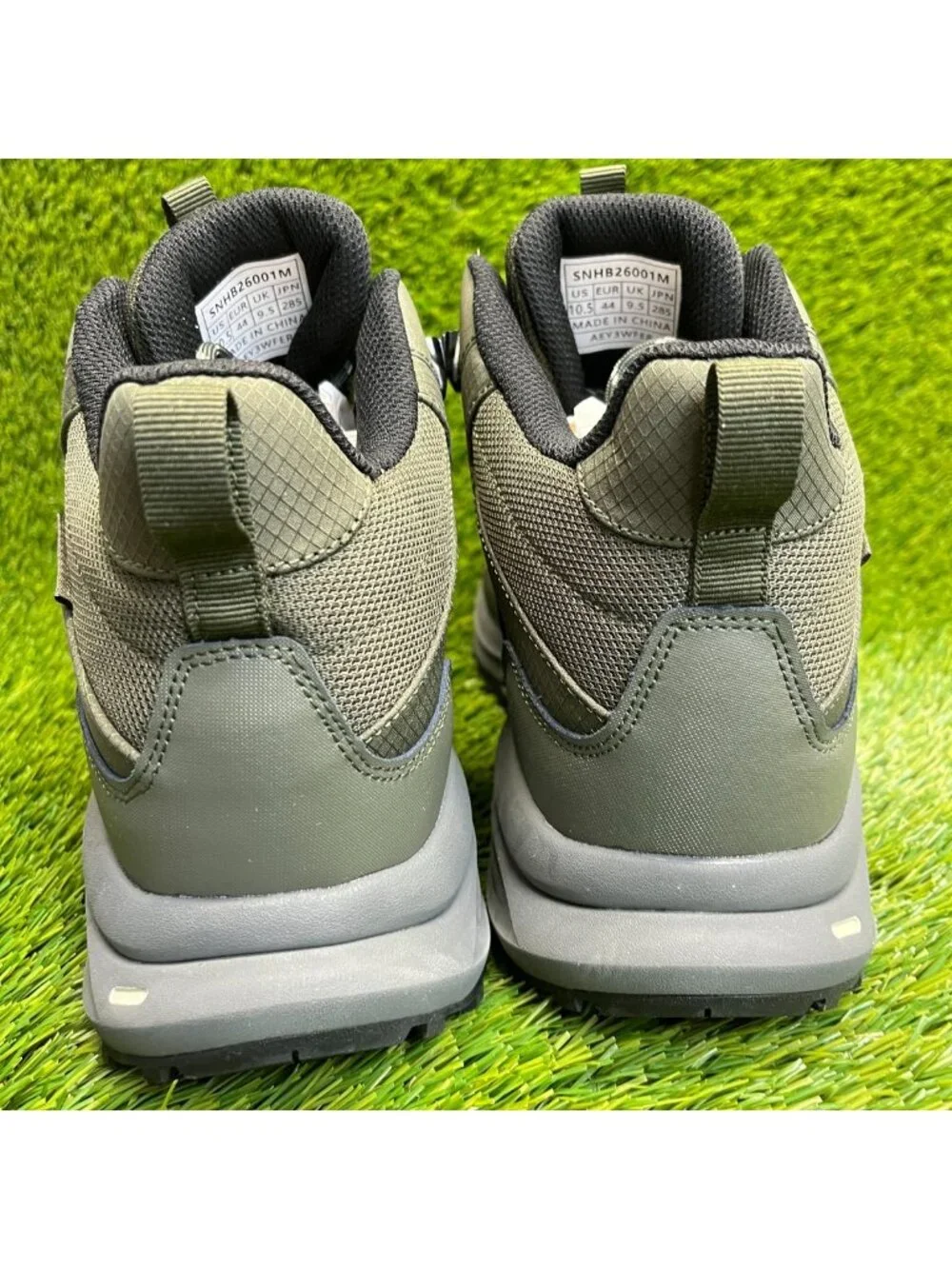 Nortiv 8 Mens Size 10.5 Green Gray Outdoor Lace Up Waterproof Pro Hiking Boots